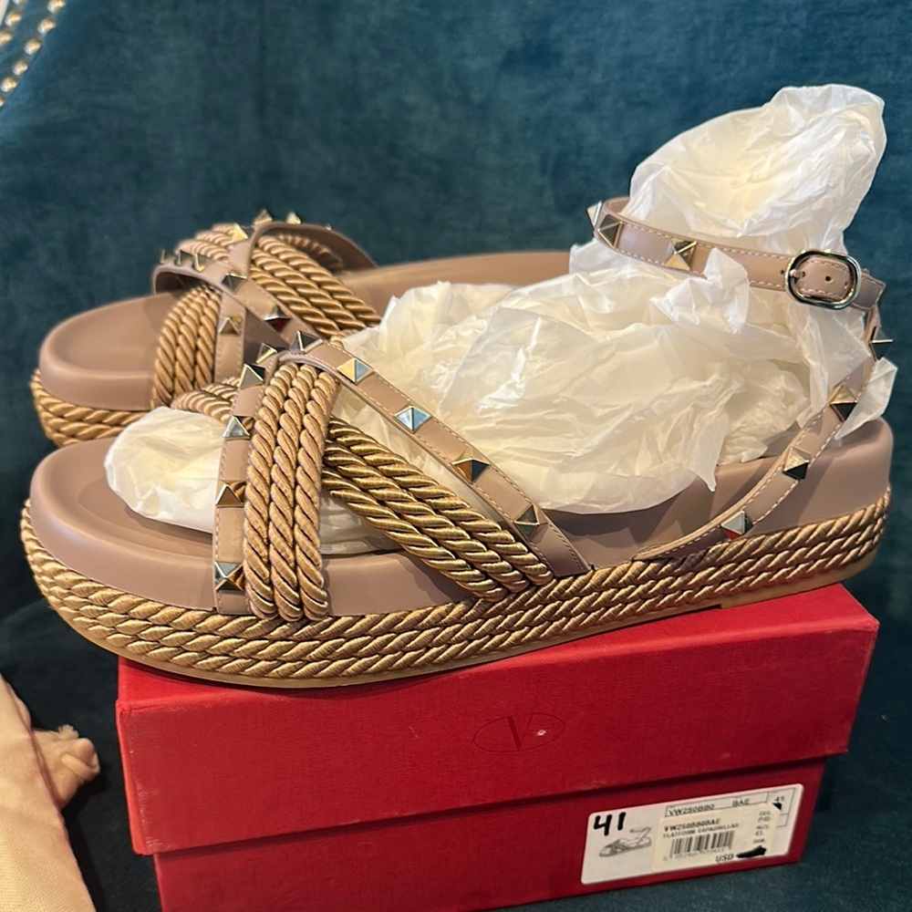 Valentino Flatform Espadrillas